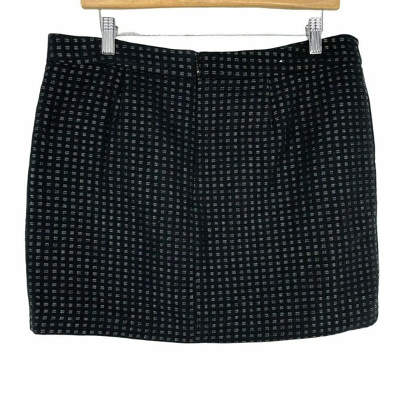 GAP Skirt Women's 10 Black Jacquard Straight Pencil Pocket Lined Zip Mini Skirt - Picture 2 of 10